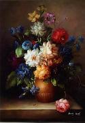 unknow artist Floral, beautiful classical still life of flowers.087 France oil painting reproduction